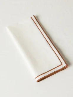 coincasa Tovaglia in cotone con ricamo foglie