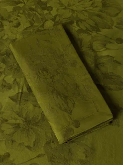 coincasa Tovaglia in cotone e lino jacquard motivo floreale