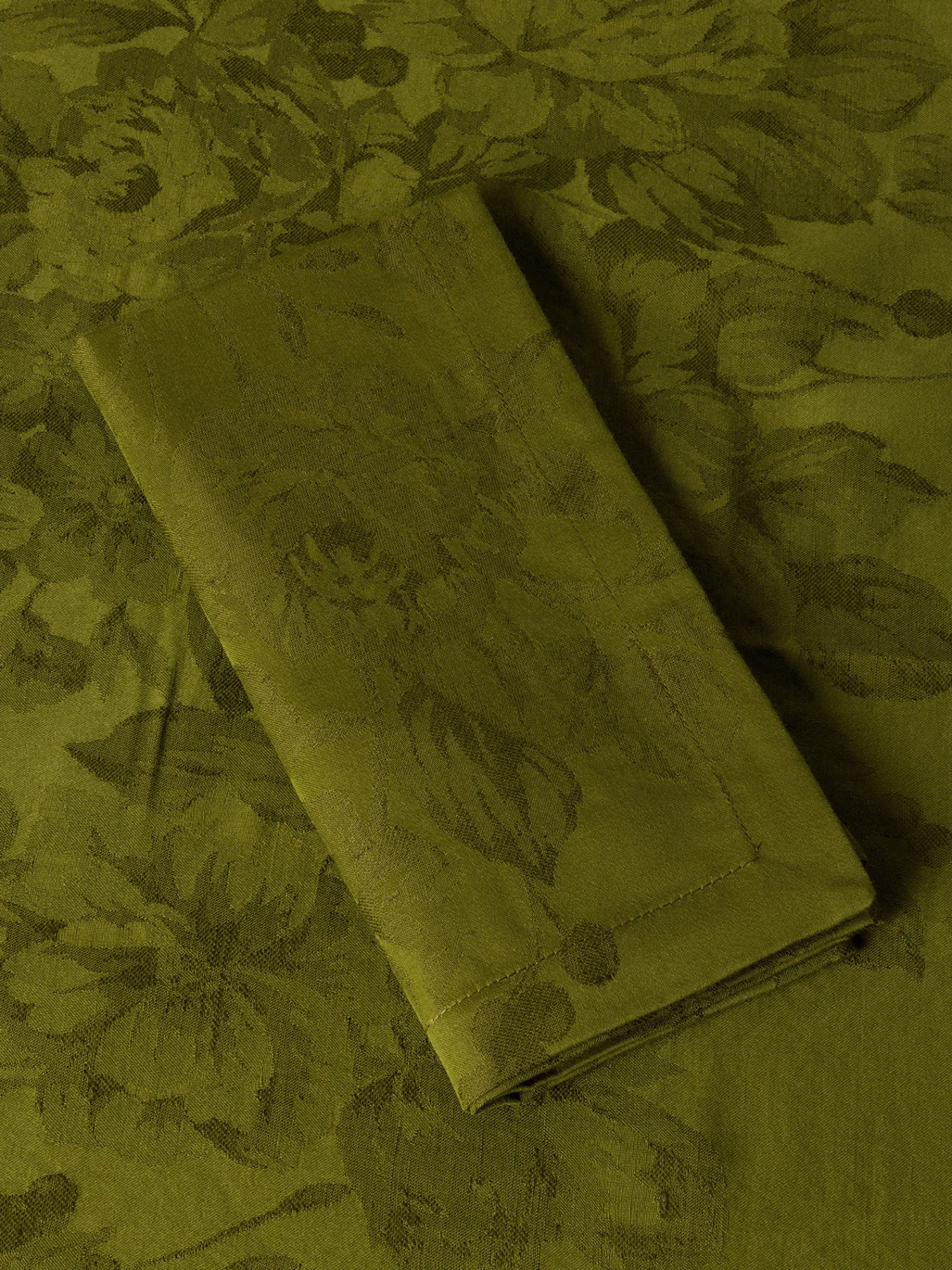 coincasa Tovaglia in cotone e lino jacquard motivo floreale