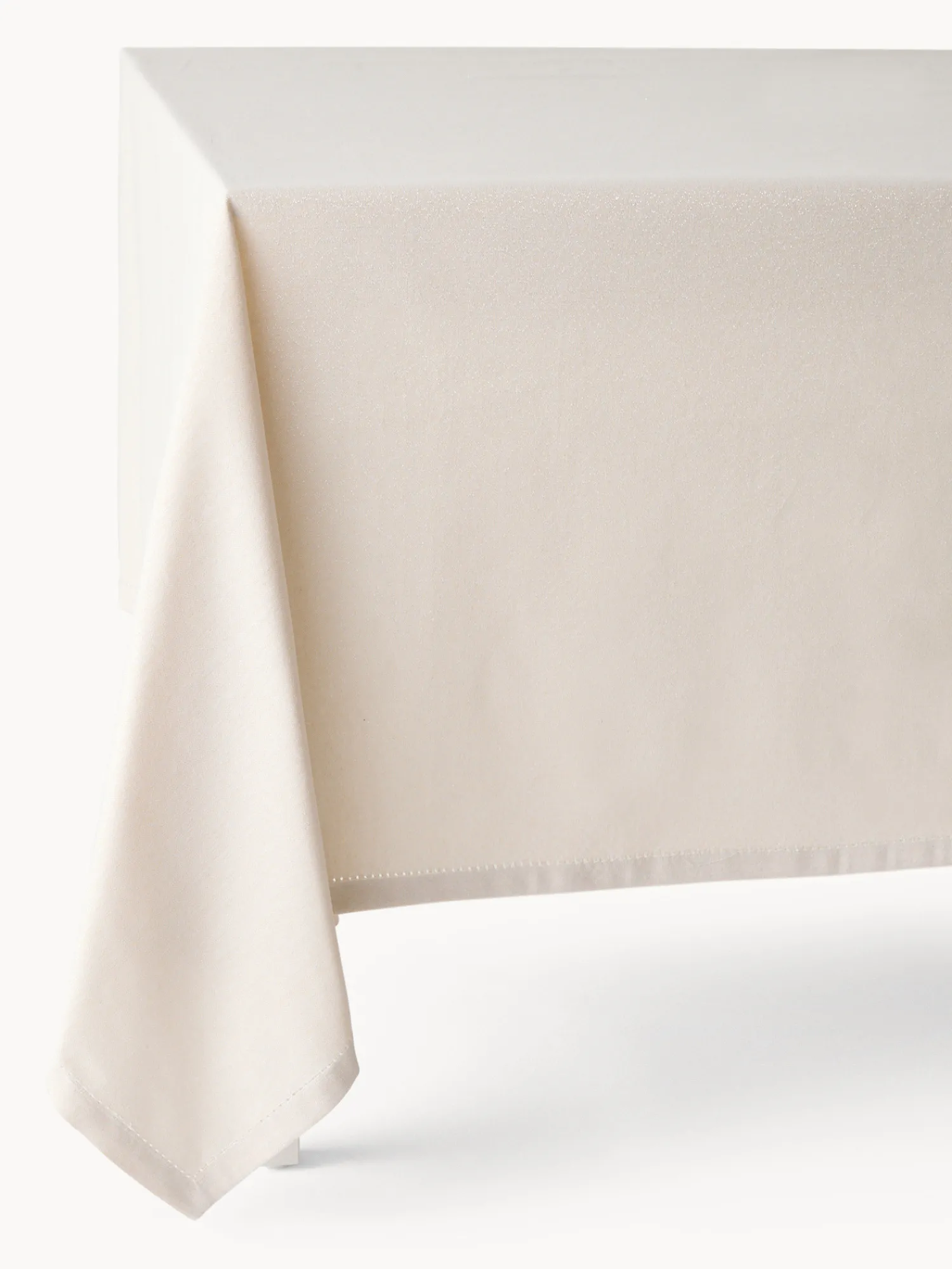 coincasa Tovaglia in cotone e lurex con orlo à jour