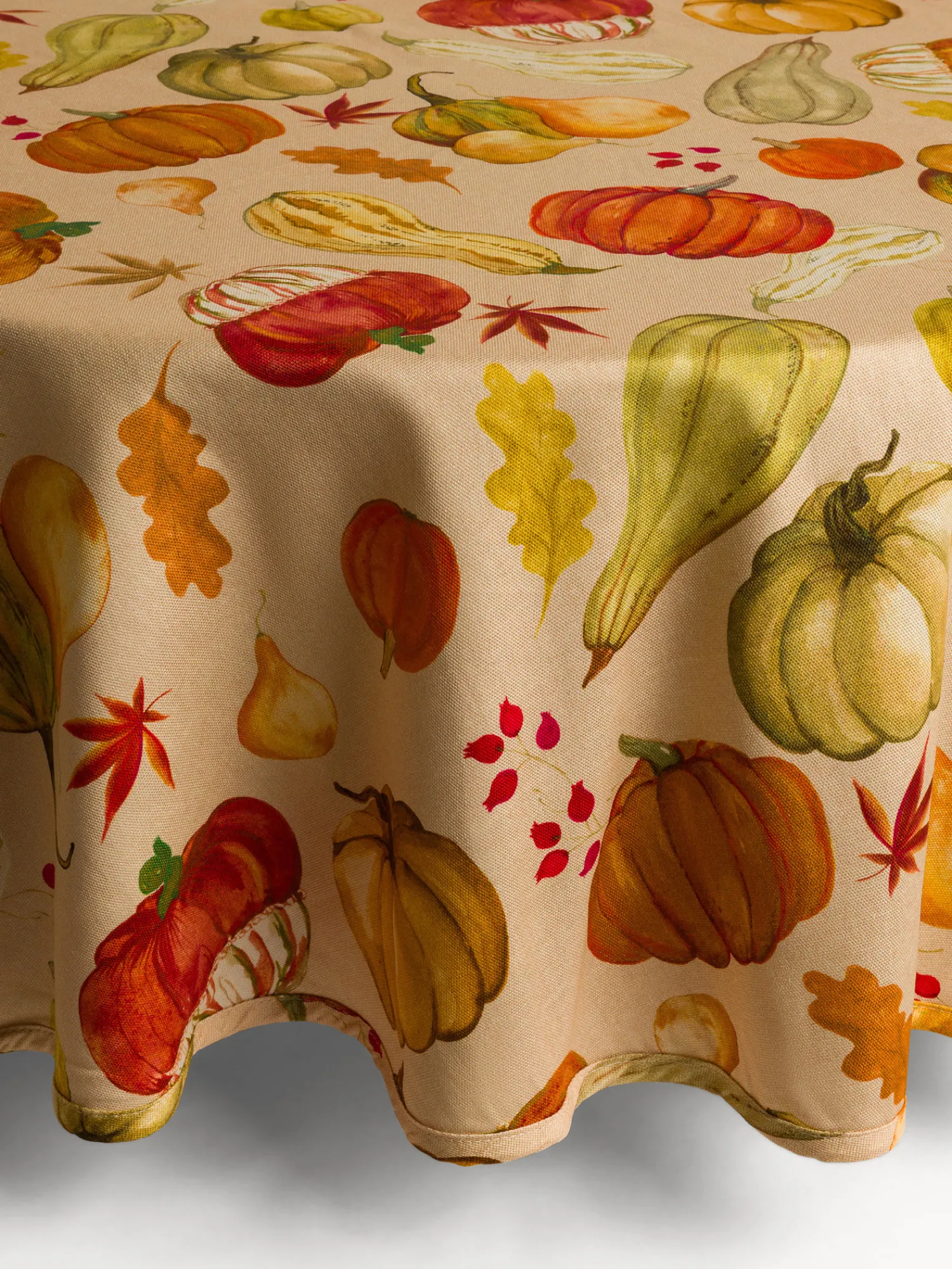 coincasa Tovaglia in panama di puro cotone stampa zucche