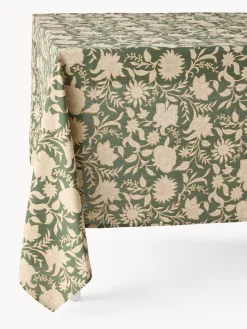 coincasa Tovaglia in puro cotone con stampa manuale e dettagli d'oro