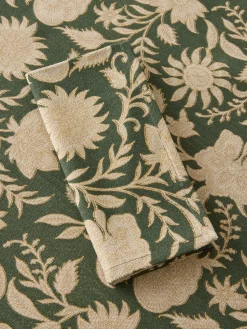 coincasa Tovaglia in puro cotone con stampa manuale e dettagli d'oro