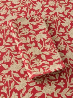 coincasa Tovaglia in puro cotone con stampa manuale e dettagli d'oro