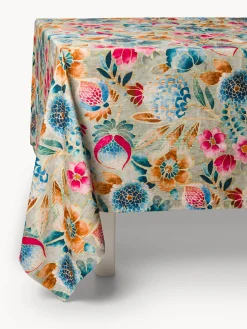 coincasa Tovaglia in twill di puro cotone stampa floreale