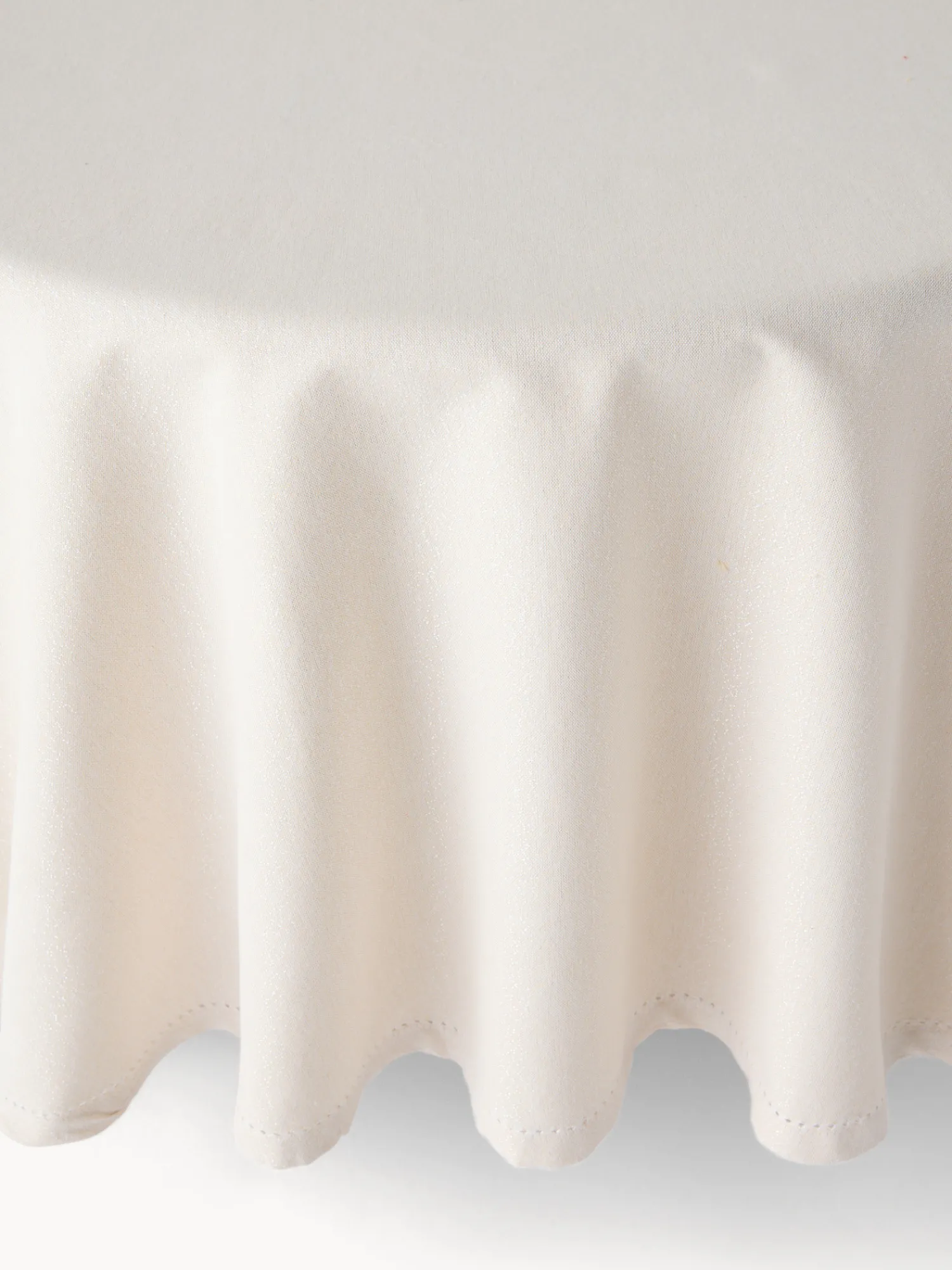 coincasa Tovaglia rotonda in cotone e lurex con orlo à jour