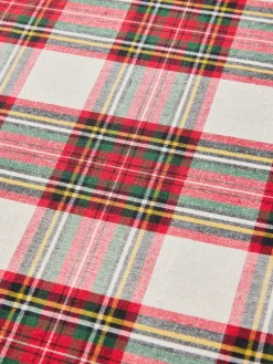 coincasa Tovaglia rotonda tartan in puro cotone tinto filo