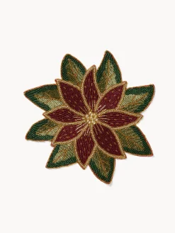 coincasa Tovaglietta a fiore con perline