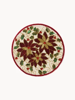 coincasa Tovaglietta decoro fiore con perline