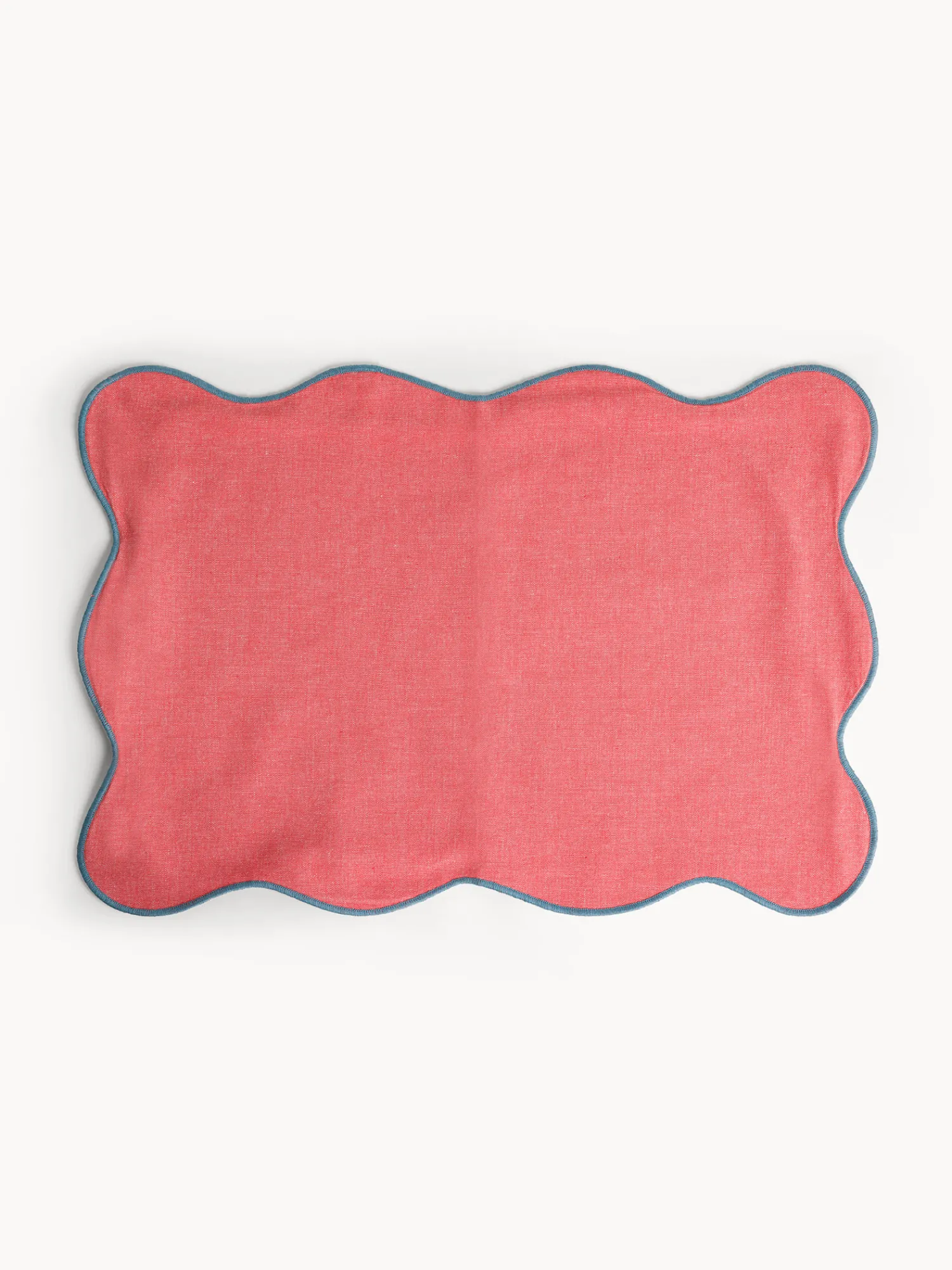 coincasa Tovaglietta in cotone con bordi smerlati e overlock