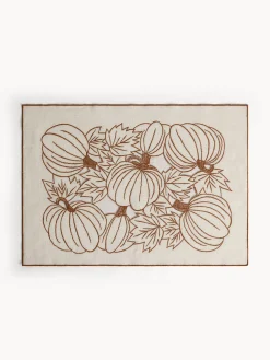 coincasa Tovaglietta in puro cotone con cut forma di zucche