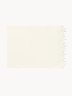 coincasa Tovaglietta in slub di puro cotone con applicazione fiocchi di neve