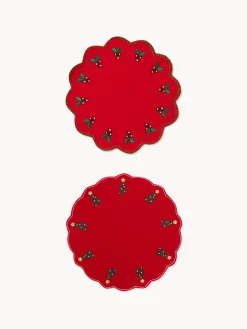 coincasa Tovagliette in feltro di lana con ricami