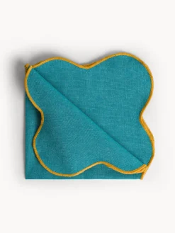 coincasa Tovagliolo in cotone con bordi smerlati e overlock