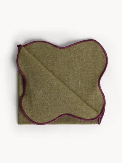 coincasa Tovagliolo in cotone con bordi smerlati e overlock