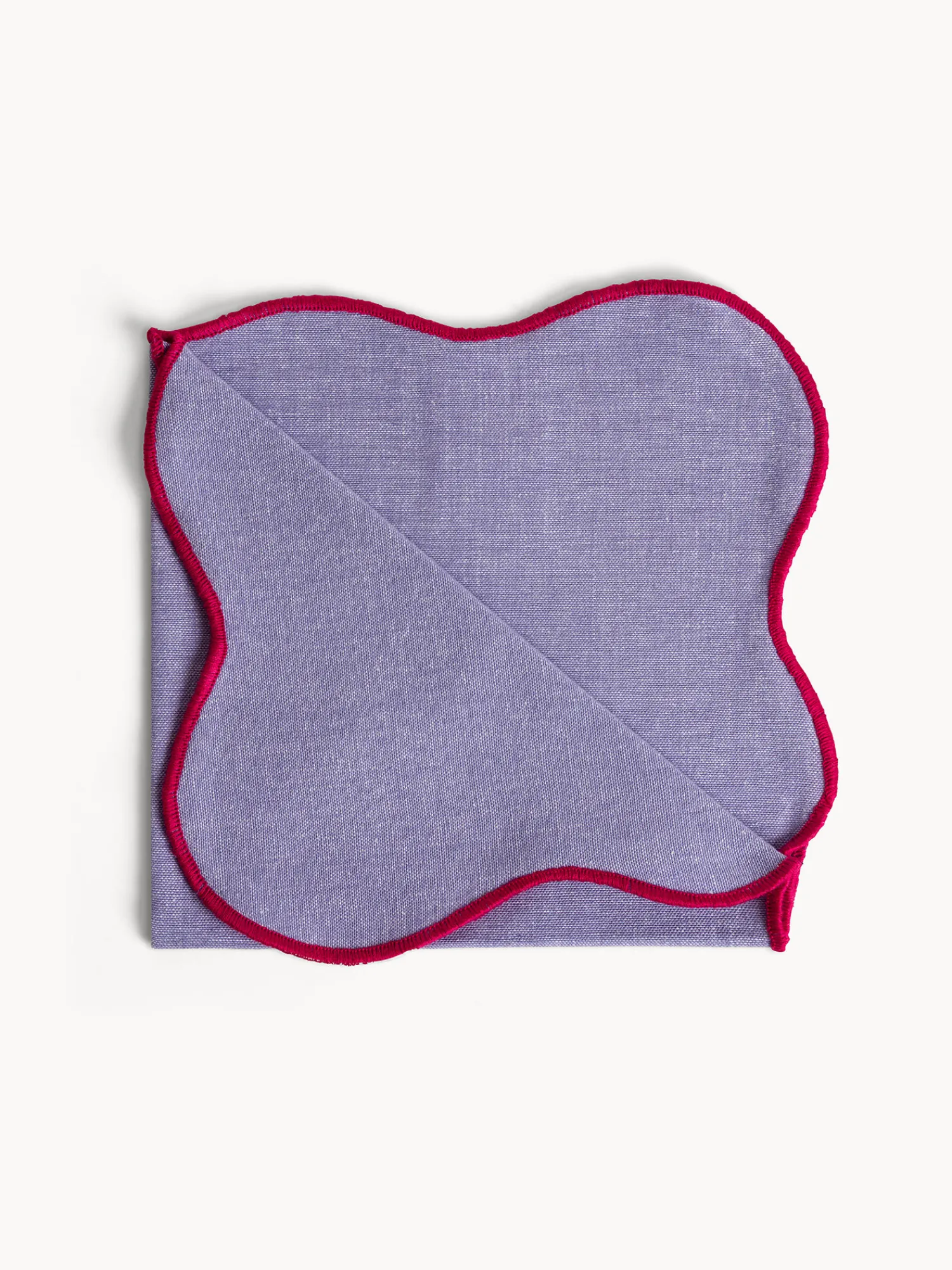 coincasa Tovagliolo in cotone con bordi smerlati e overlock