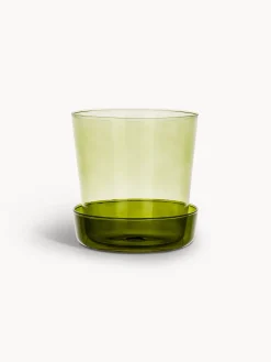 coincasa Vaso con piattino in vetro borosilicato