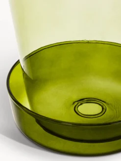 coincasa Vaso con piattino in vetro borosilicato
