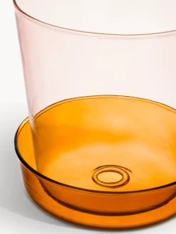 coincasa Vaso con piattino in vetro borosilicato