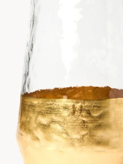 coincasa Vaso in vetro con fondo dorato