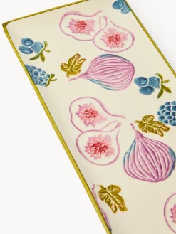 coincasa Vassoio in ceramica motivo fichi dipinto a mano