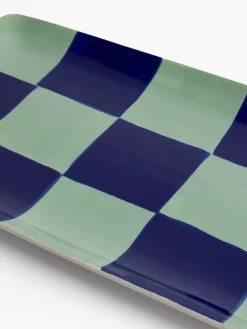 coincasa Vassoio in ceramica motivo check