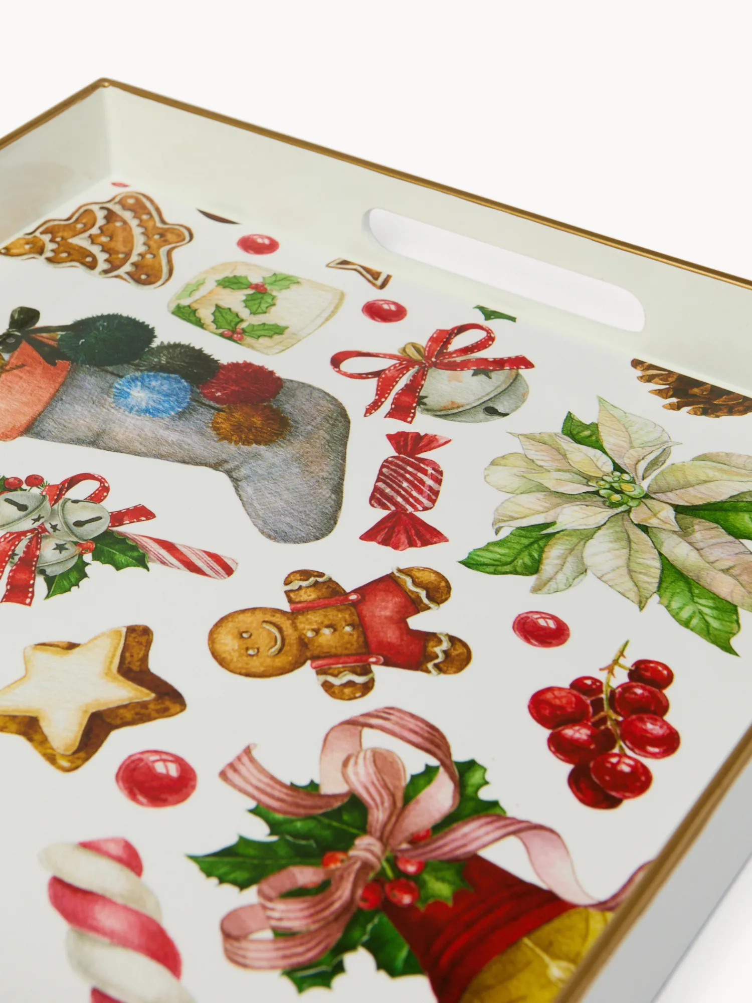 coincasa Vassoio quadrato motivo gingerbread