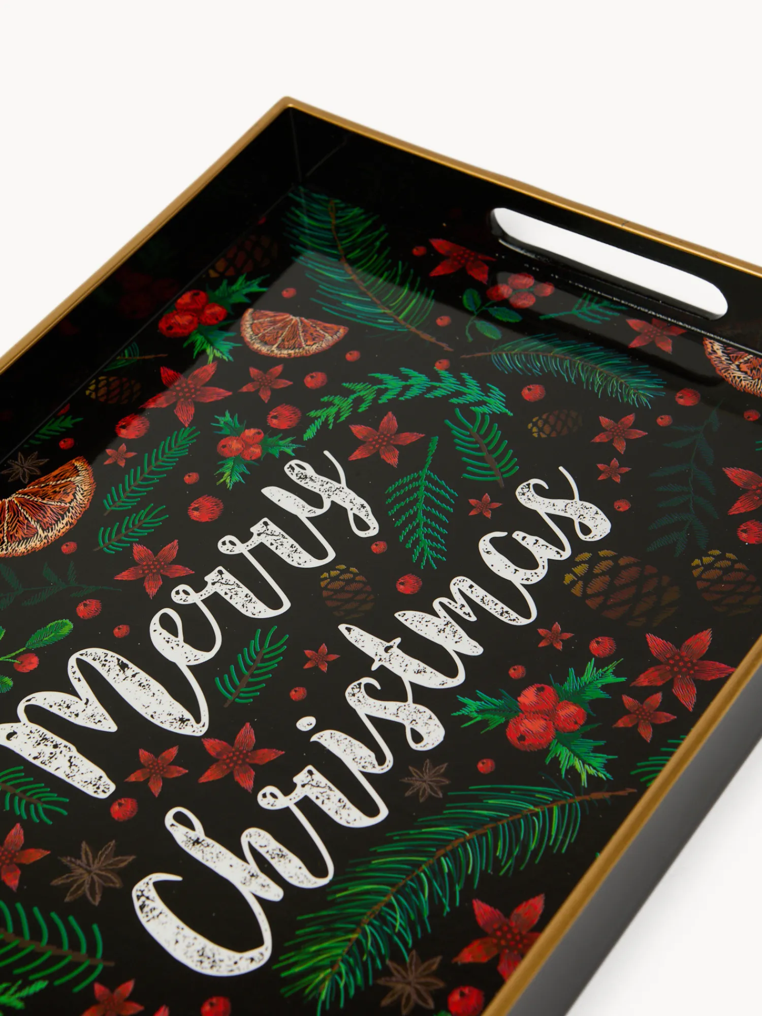 coincasa Vassoio rettangolare motivo Merry Christmas