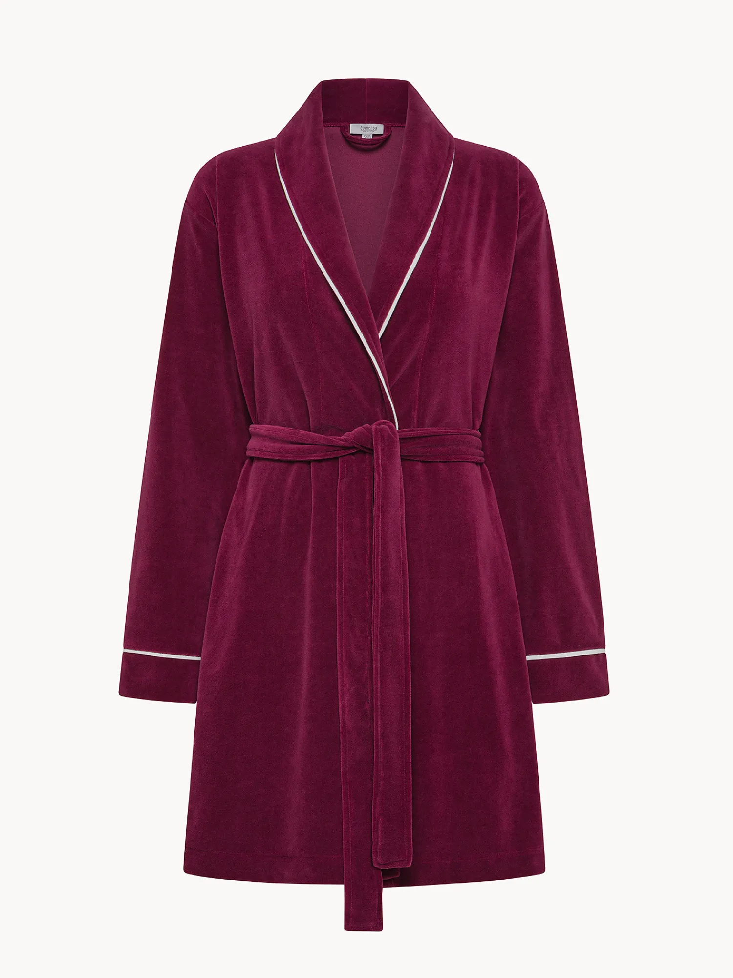 Vestaglia in velluto con cintura